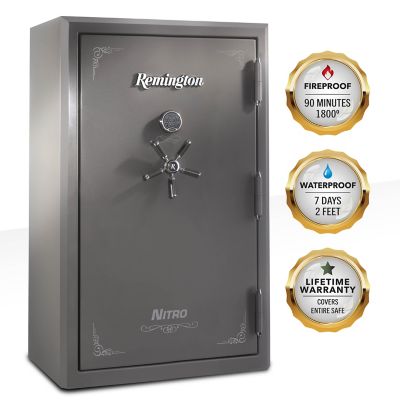 Remington 46 Long Gun + 6 Handgun 23.64 cu. ft. Electronic/Key Lock Nitro Gun Safe, 90 Min. Fire Rating, Gloss Finish