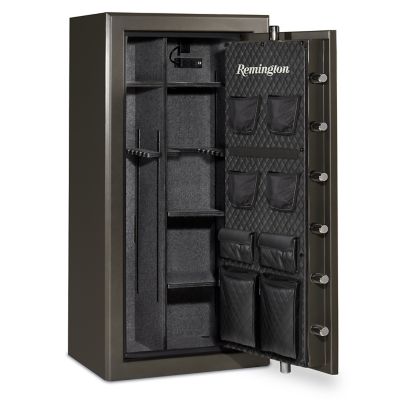 Image showing  24 Long Gun and 4 Handgun 11.21 cu. ft. Electronic/Key Lock Express Gun Safe, Metallic
