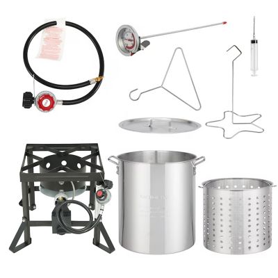 Image showing 5 th Red Mountain Valley 36 qt. Outdoor Camping Fryer with Drain Valve and Timer for Turkey