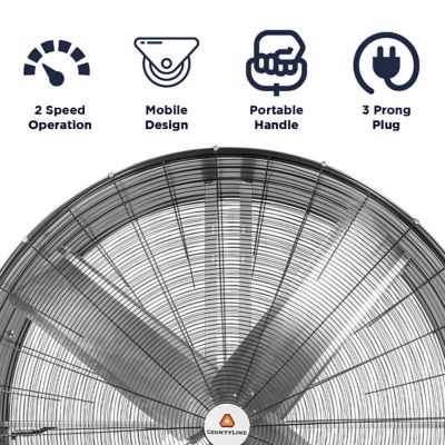 Image showing  60 in. 2-Speed Indoor Belt Drive Drum Fan, 19,000 CFM