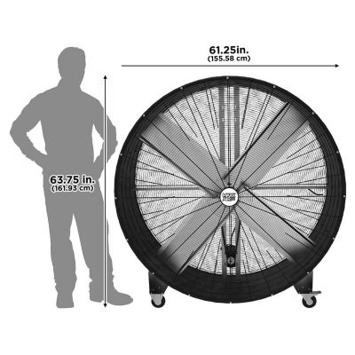 Image showing 7 th CountyLine 60 in. 2-Speed Indoor Belt Drive Drum Fan, 19,000 CFM