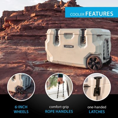 Image showing 5 th Lifetime 65 qt. High Performance Hard-Sided Cooler with Wheels