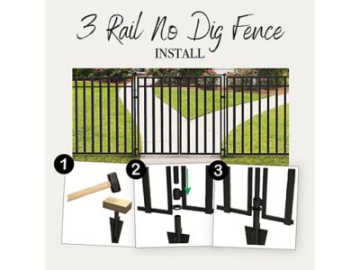 Image showing 5 th Yardlink 34 in. x 47.8 in. 3-Rail Steel Gate