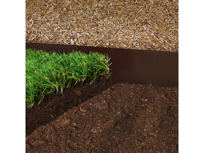 Image showing  Steel Landscape Edging, 4 in. x 39 in., Brown, 5-Pack