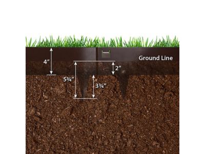 Image showing 5 th IronRidge Steel Landscape Edging, 4 in. x 39 in., Brown, 5-Pack