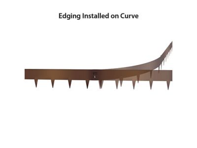 Image showing 6 th IronRidge Steel Landscape Edging, 4 in. x 39 in., Brown, 5-Pack