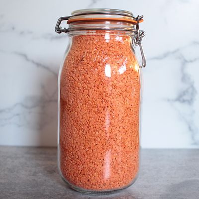 Image showing  2L French Glass Super Canning Jars with Rounded Body, Airtight Rubber Seal and Glass Lids, 3 ct.