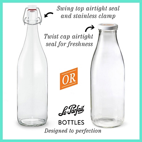 1 L Glass Milk Bottle