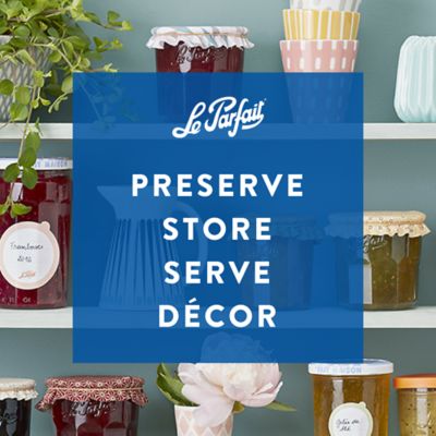 Image showing  11 oz. Faceted French Working Glass Jam Pots with Snap Covers, 6 ct.