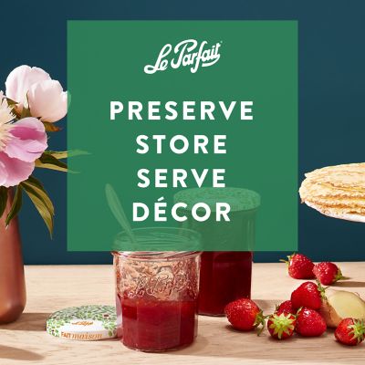 Image showing  13 oz. Faceted French Glass Jelly Jars with Colorful Twist Lids, 6 ct.