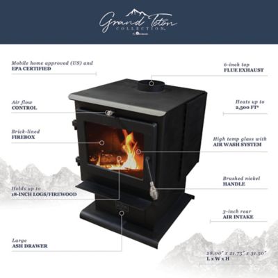 Image showing  2500 sq. ft. Yellowstone T110 Wood Stove, F500160