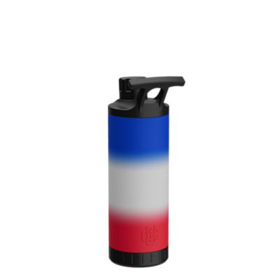 Image showing  18 oz. Mag Flask, Red/White/Blue