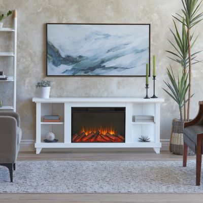 Real Flame Electric Indoor Penrose Slim Fireplace, 7770E-W