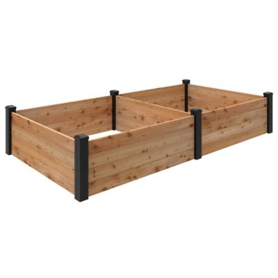 Outdoor Essentials Haven 4 ft. x 8 ft. Cedar Raised Garden Bed, 14 in. H