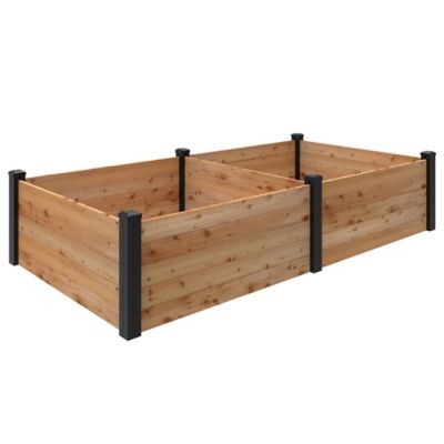 Outdoor Essentials Haven 4 ft. x 8 ft. Cedar Raised Garden Bed (18 in. Height)