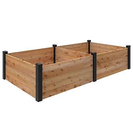 Outdoor Essentials Haven 4 ft. x 8 ft. Cedar Raised Garden Bed (18 in. Height)