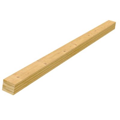 EDGE Thermally Modified Wood Trim 1 in. x 4 in. x 8 ft. Natural, 4 pk.