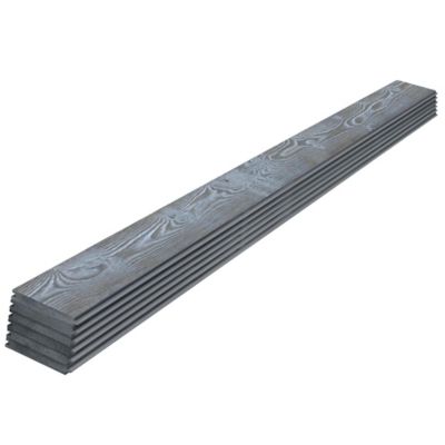 EDGE Thermally Modified Wood 1 in. x 6 in. x 8 ft. Tongue and Groove Accent Boards, Big Sky (Blue) 6-Pack