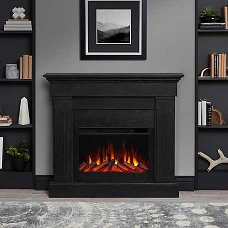 Real Flame Crawford Slim Electric Fireplace, 8020E-BLK