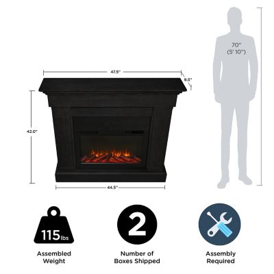 Image showing  Electric Indoor Crawford Slim Fireplace