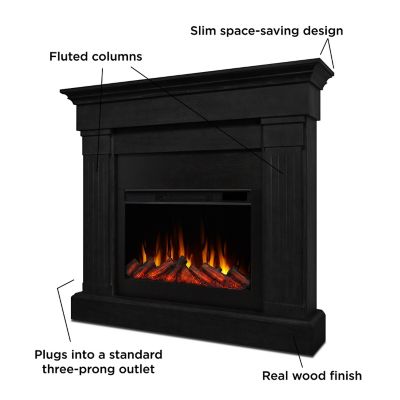 Image showing 5 th Real Flame Electric Indoor Crawford Slim Fireplace