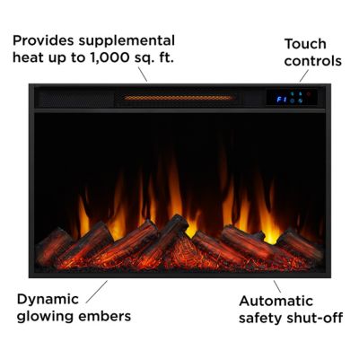 Image showing 6 th Real Flame Electric Indoor Crawford Slim Fireplace