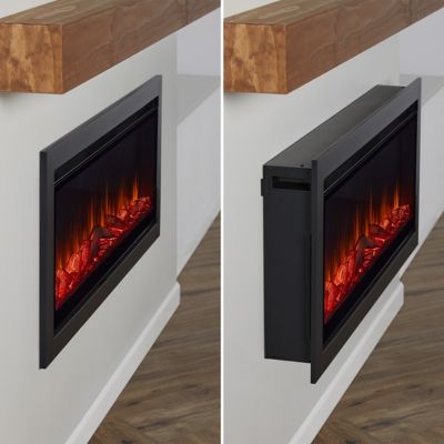 Image showing  65 in. Wall Mounted Recessed Electric Fireplace