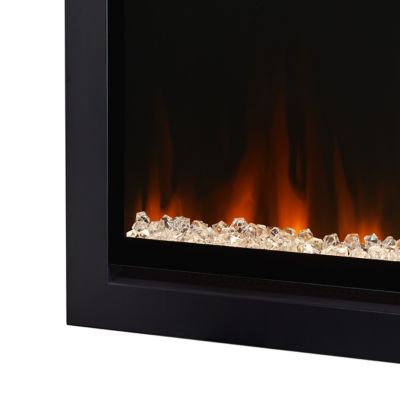 Image showing 6 th Real Flame 65 in. Wall Mounted Recessed Electric Fireplace