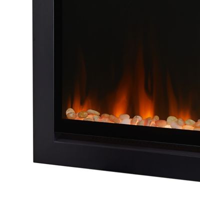 Image showing 7 th Real Flame 65 in. Wall Mounted Recessed Electric Fireplace