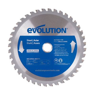 Evolution 7-1/2 in. 40-Tooth Mild Steel Cutting Blade, 20 mm