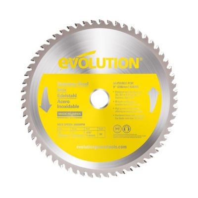 Evolution 9 in. Stainless Steel Cutting Blade, 1 in. Arbor, 230BLADESSN
