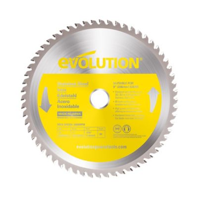 Evolution 9 in. 60-Tooth Stainless Steel Cutting Blade, 1 in.
