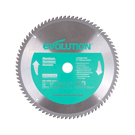 Evolution 10 in. 80 Tooth Aluminum Cutting Blade, 1 in. Arbor