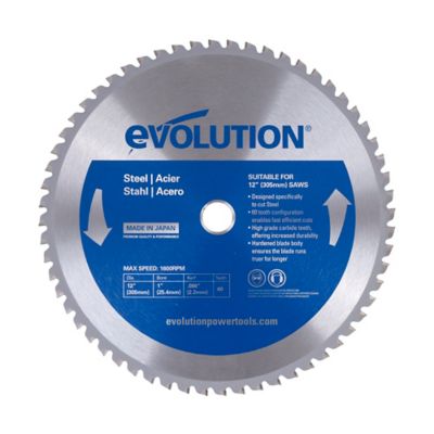 Evolution 12 in. Mild Steel Cutting Blade, 1 in. Arbor, 12BLADEST