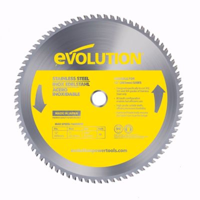Evolution 12 in. Stainless Steel Cutting Blade, 1 in. Arbor, 12BLADESSN