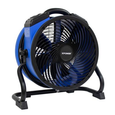 XPOWER 14 in. 2,100 CFM Portable Multi-Purpose Heavy-Duty Shop Fan Air Circulator with Built-In Outlets, 1/4 HP, 4 Speed