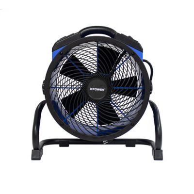 Image showing  14 in. 2,100 CFM Portable Multi-Purpose Heavy-Duty Shop Fan Air Circulator with Built-In Outlets, 1/4 HP, 4 Speed