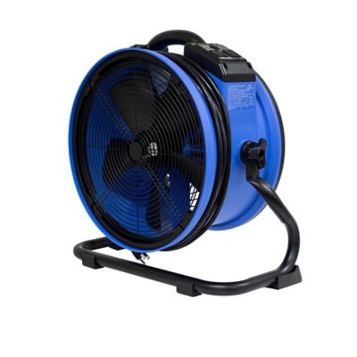 Image showing  14 in. 2,100 CFM Portable Multi-Purpose Heavy-Duty Shop Fan Air Circulator with Built-In Outlets, 1/4 HP, 4 Speed