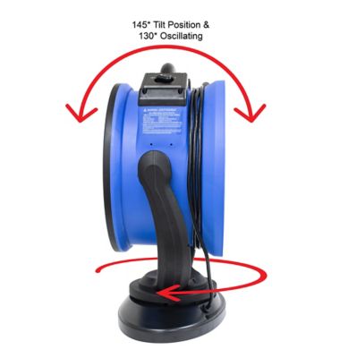 Image showing  14 in. 4-Speed Indoor/Outdoor Portable Multi-Purpose Heavy-Duty Oscillating Shop Fan Air Circulator, 2,100 CFM
