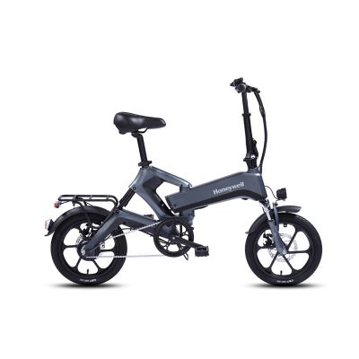 Honeywell Dasher Electric Foldable Bike with Up to 40 Miles Battery Life, 20 MPH, Gray