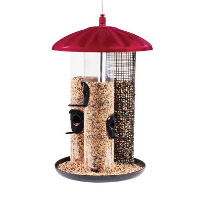 North States Crimson Triple Tube Birdfeeder