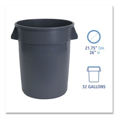 Image showing  32 gal. Round LLDPE Waste Receptacle