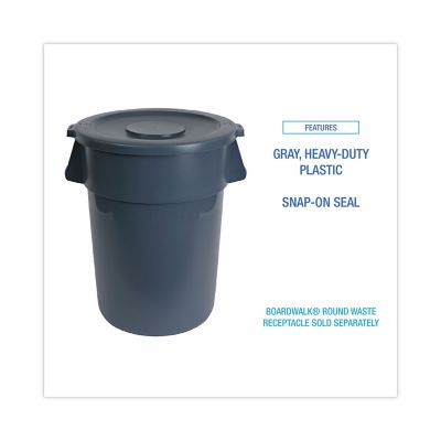 Image showing  32 gal. Round Plastic Flat Top Lid for Waste Receptacles