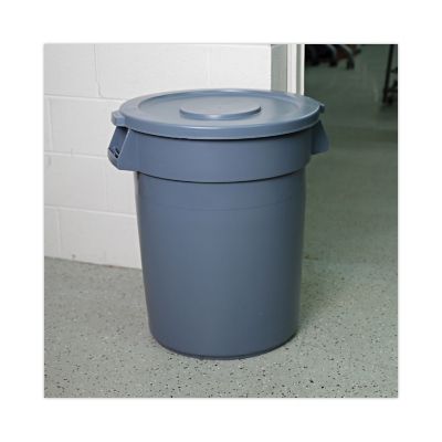 Image showing  32 gal. Round Plastic Flat Top Lid for Waste Receptacles