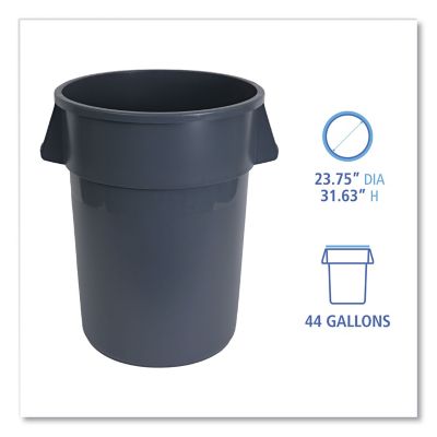 Image showing  44 gal. Round Plastic Waste Receptacle