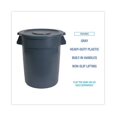 Image showing  44 gal. Round Plastic Waste Receptacle