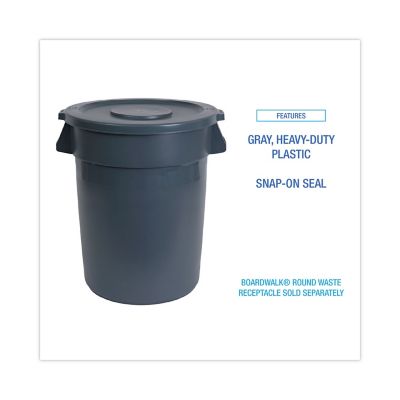Image showing  44 gal. Round Plastic Flat Top Lid for Waste Receptacles
