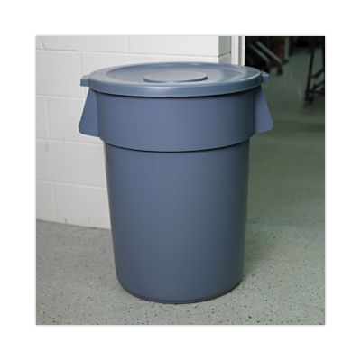 Image showing  44 gal. Round Plastic Flat Top Lid for Waste Receptacles