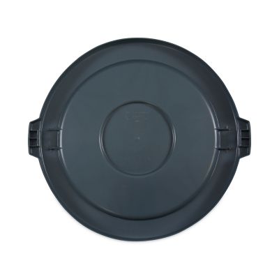 Image showing 6 th Boardwalk 44 gal. Round Plastic Flat Top Lid for Waste Receptacles