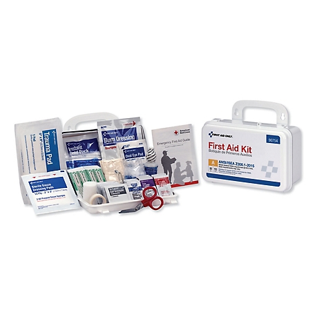 First Aid Only Ansi Class a 10 Person First Aid Kit, 71 pc., Plastic Case, FAO90754